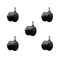Service Caster 2'' Black Floor Safe Twin Wheel Casters with Brakes 3/8 Thread Stem, 5PK SCC-TS02S50-TPR-BLK-B-381634-5 - alternate 1